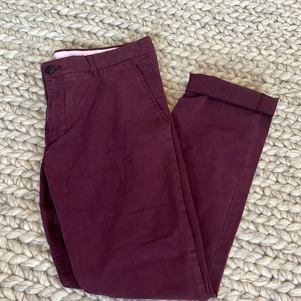 Burgundy pants